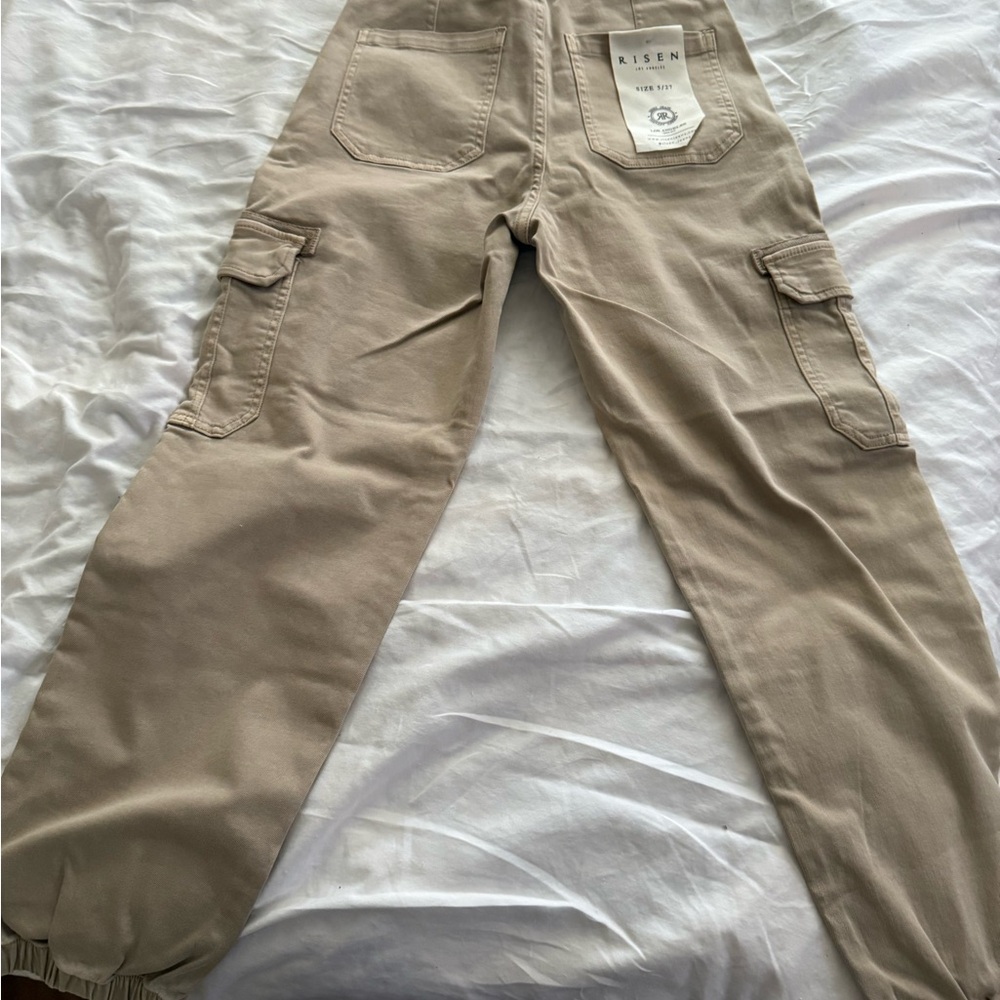 Risen Women's Tan Cargo Jeans